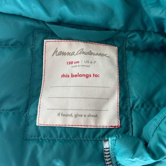 Hanna Andersson Unisex Superlight Down Insulated Puffer Vest in Trek Teal Sz 6-7 - Picture 10 of 10